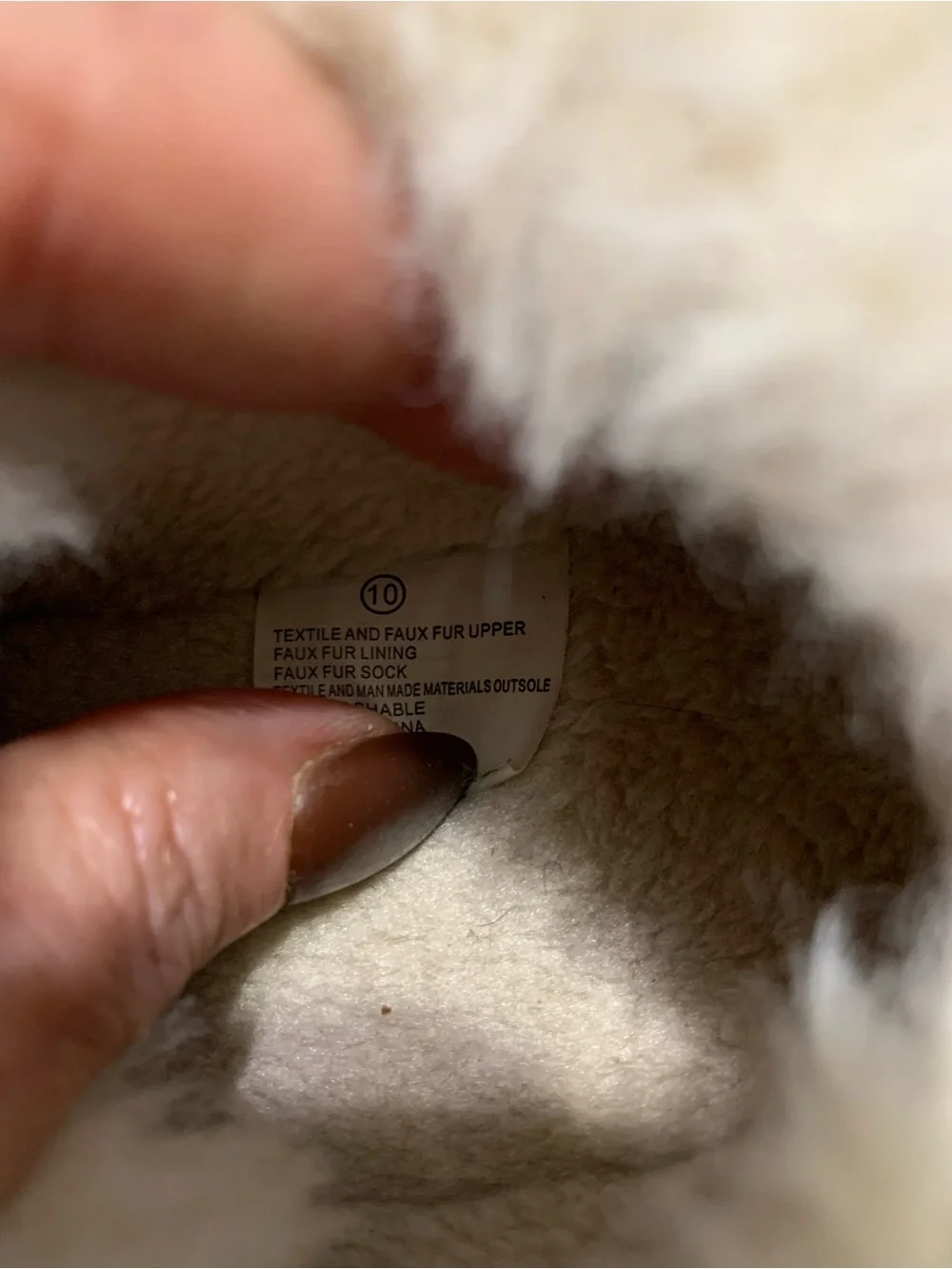 Kids Cozy Faux Fur Slippers Size 10 Tan House Shoes Soft Plush Winter